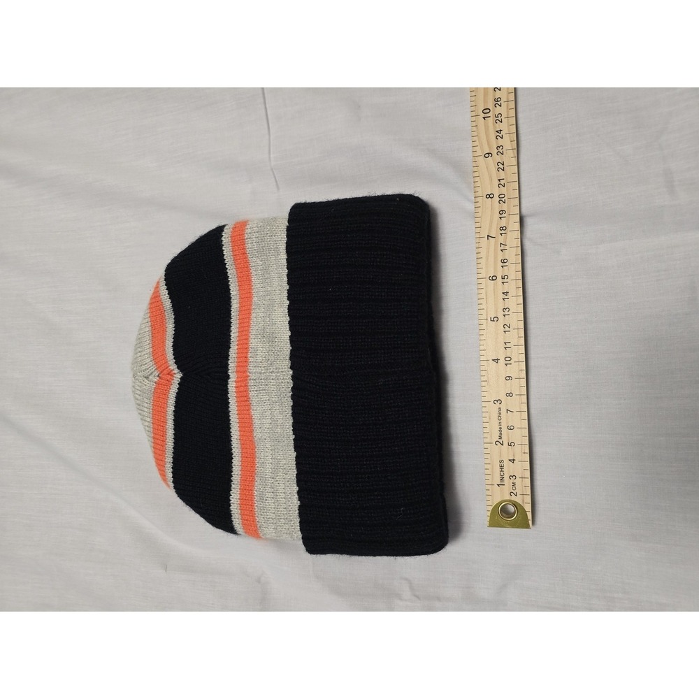 Denver Broncos Hat Cap Knit Beanie Mens One Size Black Gray Orange NFL Football - Picture 2 of 2